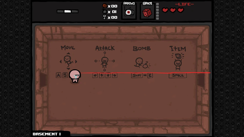 Isaac with tech tears item
